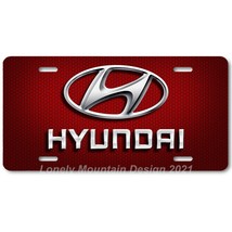 Hyundai Inspired Art Gray on Red Hex FLAT Aluminum Novelty Car License Tag Plate - £14.14 GBP