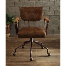 Hallie Office Chair, Vintage Whiskey Top Grain Leather - $12,366.24 MXN