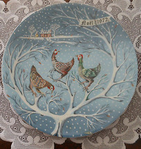 Haviland Limoges R Hetreau Vtg Noel 1972 Christmas Plate Three French Hens - £7.47 GBP