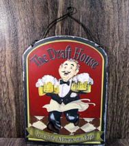 Tin Sign The Draft House Ice Cold Always On Tap Beer Mancave Wall Bar Decor 9X12 - £11.44 GBP