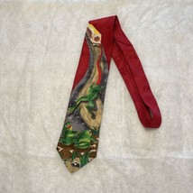 1996 Vintage Anheuser-Busch Budweiser Beer Frog Men&#39;s Necktie 3.75&quot;x 57&quot; - £7.78 GBP