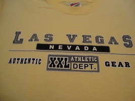Las Vegas Nevada Vacation Souvenir Casino Athletic Dept Yellow T Shirt Youth L - £13.84 GBP