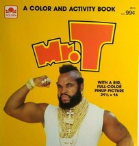 Mr T Activity Coloring Book Huge Poster Pin Up Original 1984 TV Pop Culture NOS - £15.49 GBP