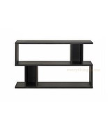 2-Level Wood Bookcase Shelf Display Stand Unit Modern Brown Decor Divider - $230.85 CAD