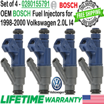 OEM Bosch 4pcs Fuel Injectors for 1998-2000 Volkswagen Jetta Golf Beetle 2.0L I4 - £85.97 GBP