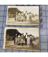 rppc postcard 1920s / 30s Rural Family Farm Homestead Men Women Children - $16.38