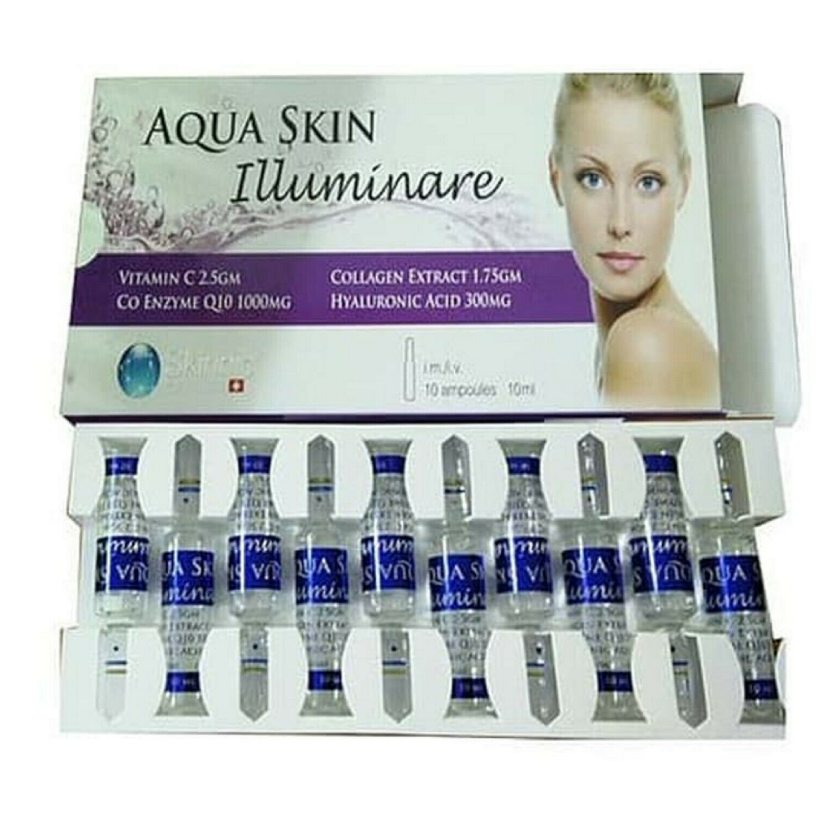 original 1 box aqua skin illuminare vitamin c and collagen fast shipping dhl