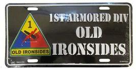 K&#39;s Novelties 1st Armored Division Old Ironsides Black 6&quot;x12&quot; Aluminum License P - £5.49 GBP