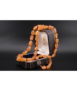 Chinese Vintage Carnelian Necklace – Knotted Strand with Silver Clasp  - $120.00