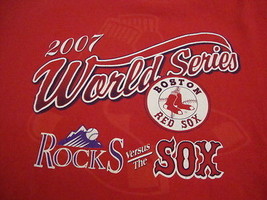 MLB Boston Red Sox Major League Baseball Fan vs Rockies 2007 Red T Shirt M - £12.71 GBP