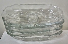 Set of 4 Vintage Clear Pressed Glass  Bowls 8 x 4 Inch Banana Split - £25.51 GBP