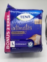 Tena Intimates Overnight Incontinence Underwear 16 Count Large 39” ~ 52” - £10.21 GBP