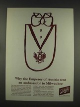 1965 Schlitz Beer Ad - Emperor of Austria Ambassador - £14.81 GBP