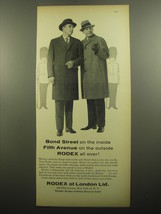 1960 Rodex Coat Ad - Bond Street on the inside Fifth Avenue on the outside  - £11.71 GBP