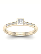 10K Yellow Gold 1/4ct TDW Diamond Classic Engagement Ring - £343.71 GBP