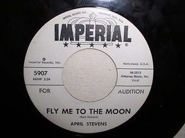 April Stevens Fly Me To The Moon That&#39;s My Name 45 Rpm Record Vintage Audition - £14.93 GBP
