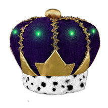 LED King Crown - Plush Adult Costume Accessory, Large Size, Glowing LED Details - $763.72 MXN