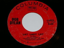 Bob Dylan Lay Lady Lay Peggy Day 45 Rpm Record Vintage Columbia Label - £15.26 GBP