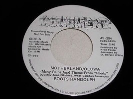 Boots Randolph Motherland I Write The Songs  Promotional 45 Rpm Vintage 1980 - £14.20 GBP