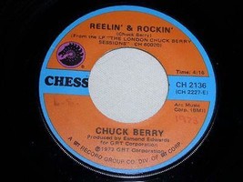 Chuck Berry Reelin Rockin Let&#39;s Boogie 45 Rpm Record Vintage 1972 - £15.93 GBP