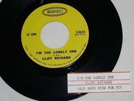 Cliff Richard I&#39;m The Lonely One I Only Have Eyes 45 Rpm Record Juke Box Strip - £29.90 GBP