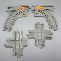 Fisher Price GeoTrax Lot Of 4 Train Track Pieces Y-Track Intersection Cross - £4.75 GBP