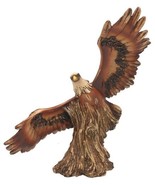 Eagle Soaring High Faux Wood Tone Figurine - £18.20 GBP