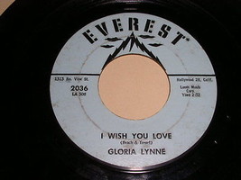 Gloria Lynne I Wish You Love 45 Rpm Record Vintage Everest - £15.17 GBP