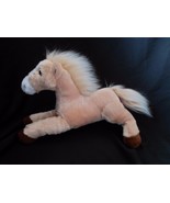 Aurora Floppy White Face Tan &amp; Brown Horse Stuffed Animal Lovey Plush 12... - $21.37 CAD