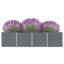  Raised Garden Bed Grey Galvanized Steel Large Durable - $4,106.65 MXN