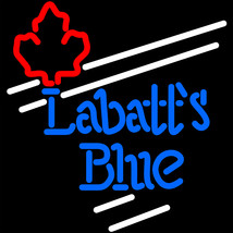 Labatt Blue Maple Leaf White Border Neon Sign - £557.46 GBP