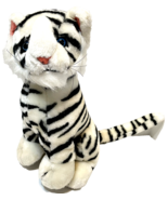 Vintage Liberty Toy 1995 Carnival Fair Plush Stuffed White Tiger 14&quot; Blu... - $16.60