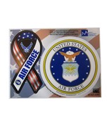 (2 Pack) U.S. Air Force Emblem &amp; Ribbon 4&quot; Inch Magnet (Car / Fridge / O... - $5.27 CAD