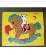 Vintage Playskool Wooden Puzzle Rocking Horse 9x12 Inches - £14.70 GBP