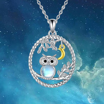 Charming Cartoon Owl Necklace Perfect Gift for Loved Ones - £21.04 GBP