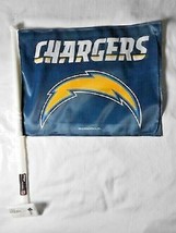 NFL Los Angeles Chargers Name Over Logo Window Car Flag by Rico - £18.07 GBP