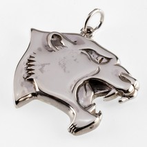 Sterling Silver Panther Bust Pendant w/ Bail Gorgeous - $125.93