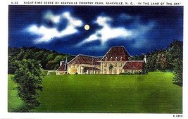1940&#39;s Night Scene of Asheville Country Club, North Carolina - £2.31 GBP