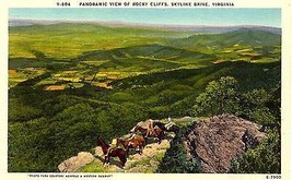 1940&#39;s Horseback on Rocky Cliffs, Skyline Drive, Virginia - £2.32 GBP