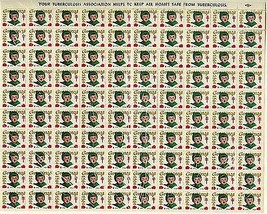 Mint Sheet of 1953 Christmas Seals - £4.66 GBP