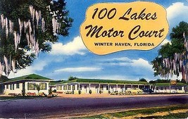 1954 100 Lakes Motor Court, Winter Haven, Florida - £3.86 GBP