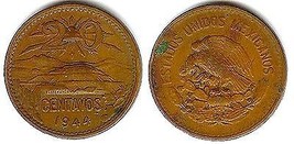 1944 - Mexico 20 Centavos - VF - £2.31 GBP