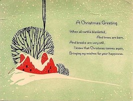 1930&#39;s Christmas Greeting &quot;snow scene&quot; - £1.52 GBP