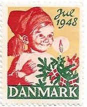 1948 Denmark Julen Christmas Seal - £0.76 GBP