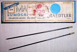 Mars Lumograph tm. 2H Drawing Leads #1904, Germany - $3.91