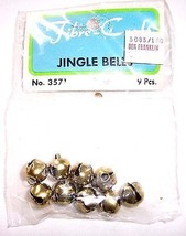 Bag of 9 &quot;Jingle Bells&quot; - 3/8&quot; - Fibre-Craft #3571 - $1.93