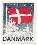 1945 Denmark Julen Christmas Seal - £0.78 GBP