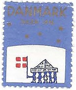 1976 Denmark Julen Christmas Seal - £0.78 GBP
