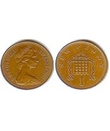 1974 United Kingdom Elizabeth 1 New Penny - Very Fine - £1.55 GBP