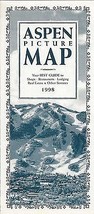 1998 Aspen, Colorado Picture Map brochure - huge 9-panel map! - $3.95